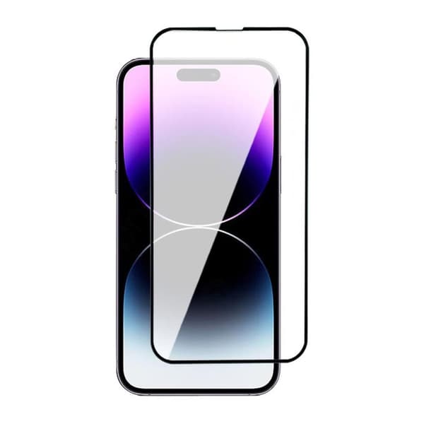 Skärmskydd iPhone 15/16 Plus - 3D Härdat Glas Svart (miljö)