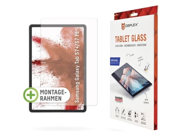 DISPLEX Smart Glass - Skjermbeskyttelse for nettbrett - glass - 12.4" - for Samsung Galaxy Tab S7 FE, Tab S7+, Tab S8+