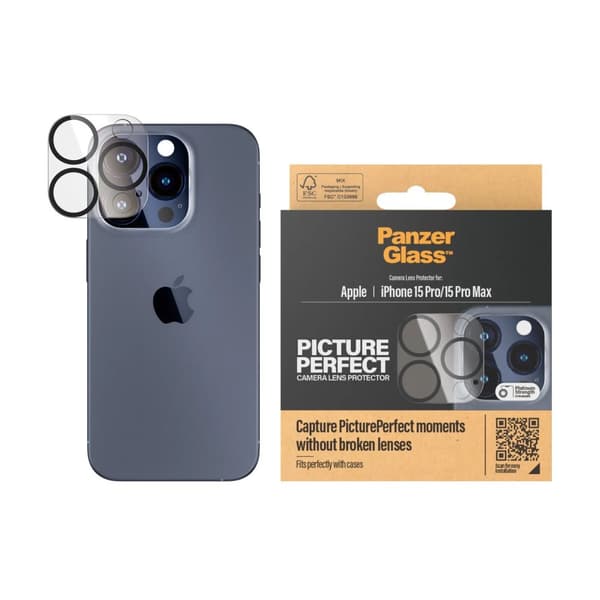 PanzerGlass™ | PicturePerfect - Objektiv skydd | Iphone 15 Pro / 15 Pro Max
