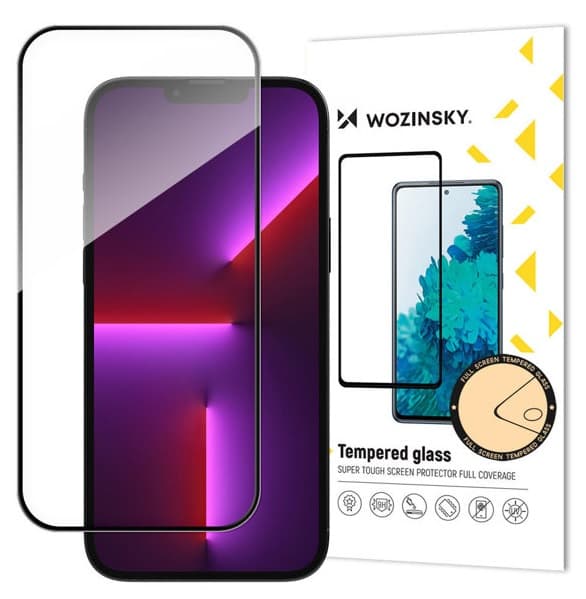 Skärmskydd iPhone 15 Härdat Glas Wozinsky Svart Ram