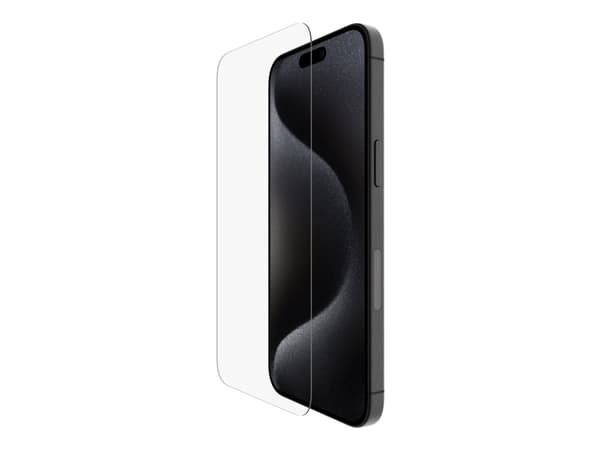 Belkin ScreenForce UltraGlass 2 - Skärmskydd för mobiltelefon - 9H, behandlat - glas - för Apple iPhone 15 Pro Max