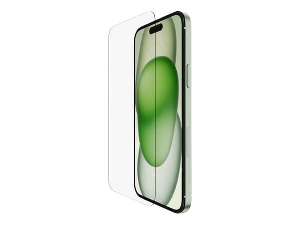 Belkin ScreenForce - Skärmskydd för mobiltelefon - härdat glas, behandlat - glas - för Apple iPhone 15 Plus