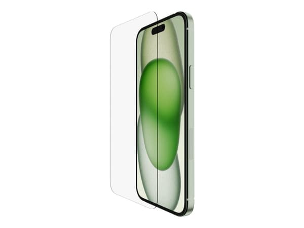 Belkin ScreenForce - Skärmskydd för mobiltelefon - härdat glas, behandlat - glas - för Apple iPhone 15 Plus