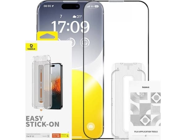 Baseus Sapphire iPhone 15 -yksityisyyden suojaava karkaistu lasi