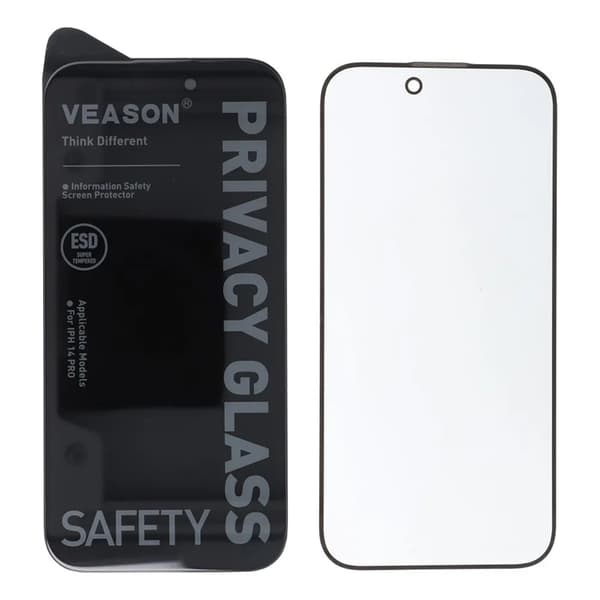 Veason iPhone 14 Pro Härdat Glas Skärmskydd 6D Pro Privacy
