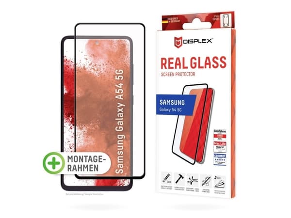 Displex 01804, Samsung, Galaxy A54 5G, Pölynkestävä, Naarmuuntumisenkestävä, Iskunkestävä, Läpinäkyvä, 1 kpl