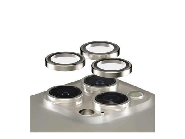 PanzerGlass Hoops - Linsskydd för mobiltelefon - glas - ramfärg svart - för Apple iPhone 15 Pro, 15 Pro Max