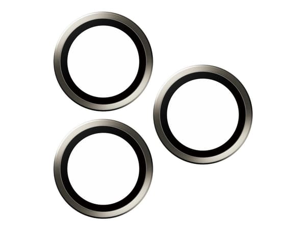 PanzerGlass Hoops - Linsskydd för mobiltelefon - glas - ramfärg svart - för Apple iPhone 15 Pro, 15 Pro Max