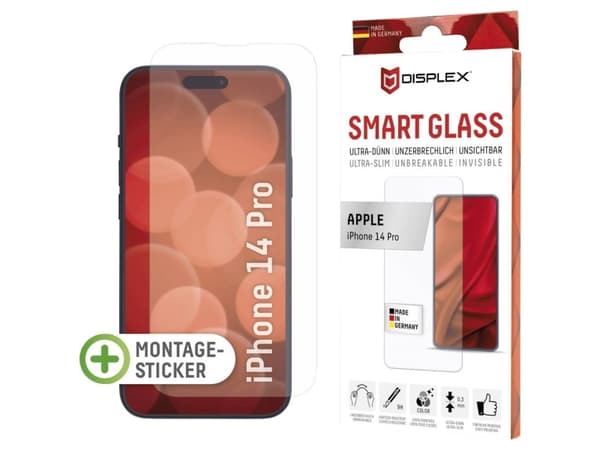 DISPLEX Smart Glass Displaybeskyttelsesglas iPhone 14 Pro 1 stk 1715