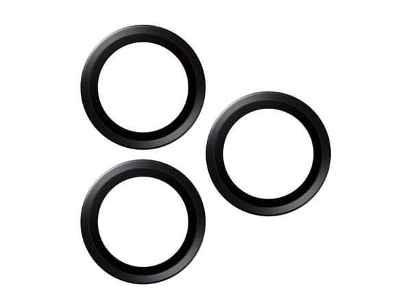 PanzerGlass Hoops - Linsskydd för mobiltelefon - glas - ramfärg svart - för Apple iPhone 15 Pro, 15 Pro Max