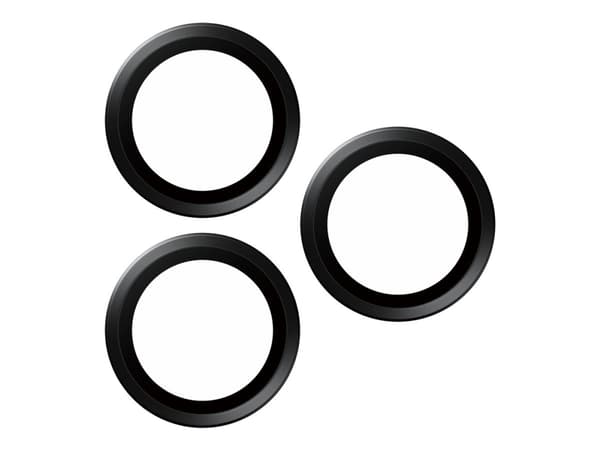 PanzerGlass Hoops - Linsskydd för mobiltelefon - glas - ramfärg svart - för Apple iPhone 15 Pro, 15 Pro Max