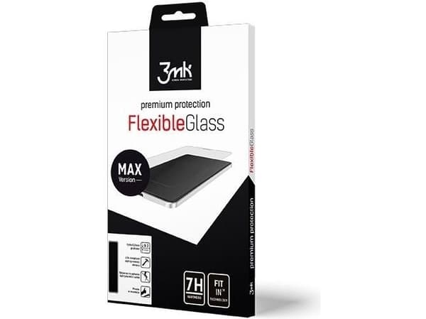 3MK FlexibleGlass Max iPhone Xs Max svart/svart, Hybrid Glass med forsterkede kanter