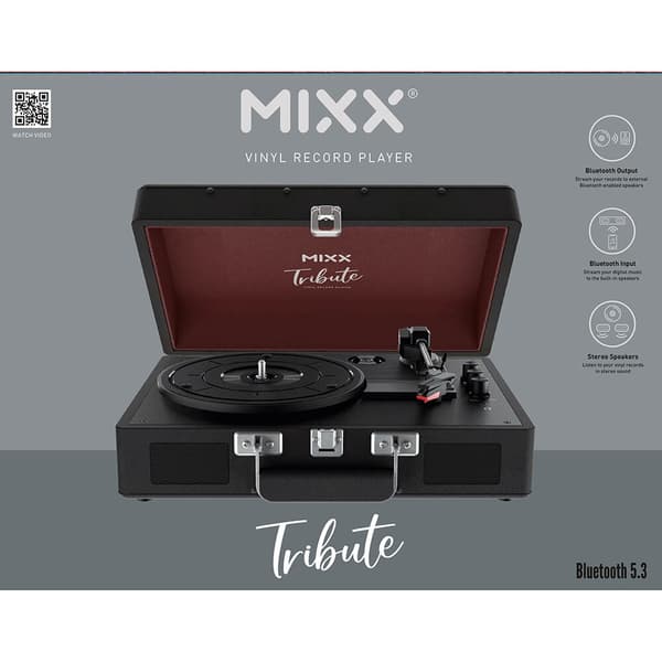 MIXX Vinylplatespiller Tribute Stereo Svart