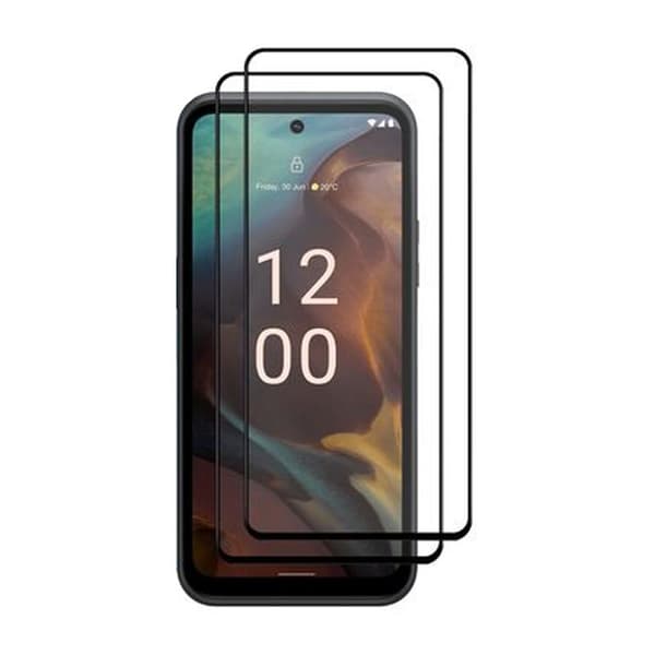 Skärmskydd Nokia XR21 - 3D Härdat Glas Svart (miljö)