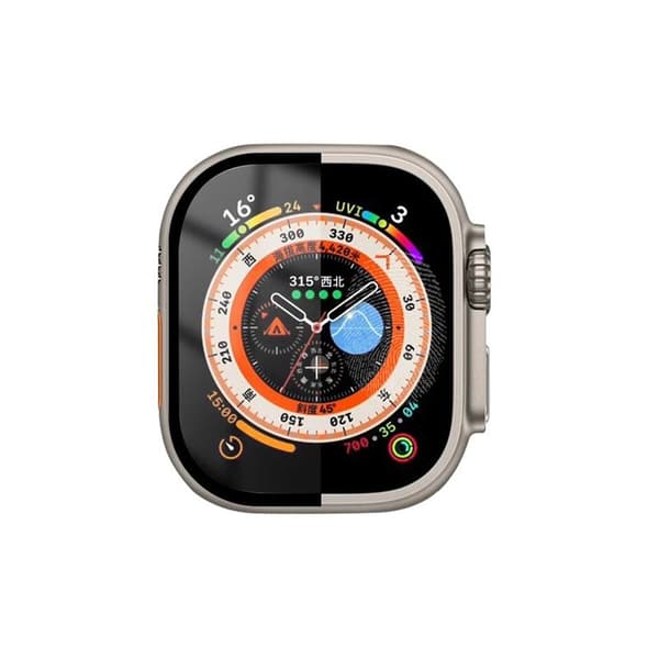 Skärmskydd Apple Watch Ultra 49mm - Härdat Glas Svart