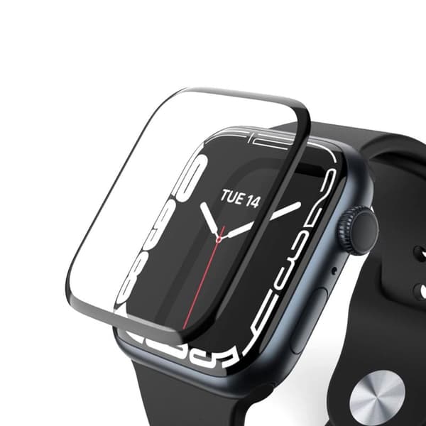 Skärmskydd Apple Watch Series 8 41mm - Härdat Glas Svart