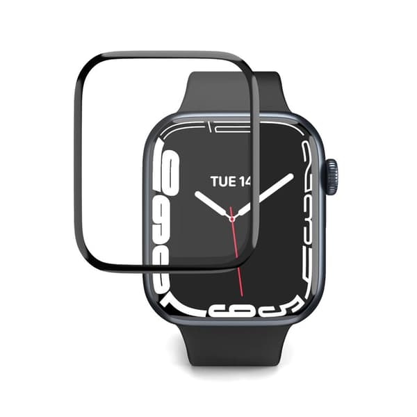 Skärmskydd Apple Watch Series 8 41mm - Härdat Glas Svart