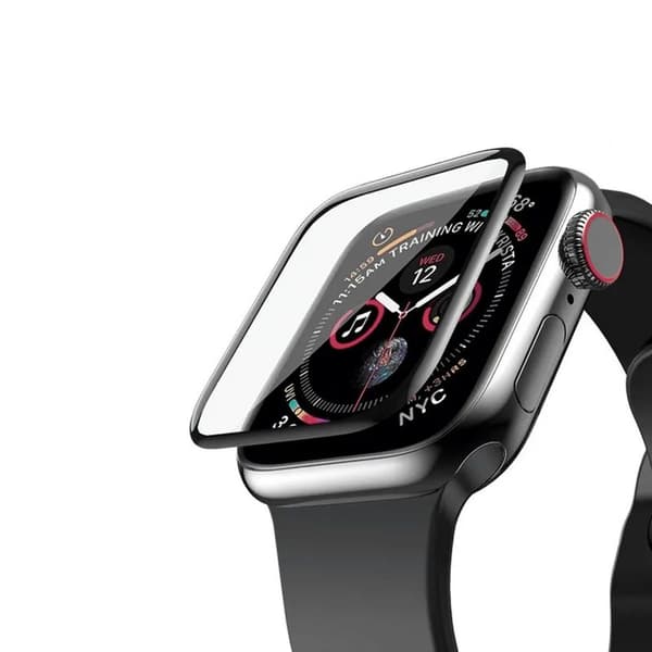 Skärmskydd Apple Watch SE 1/2 44mm - Härdat Glas Svart