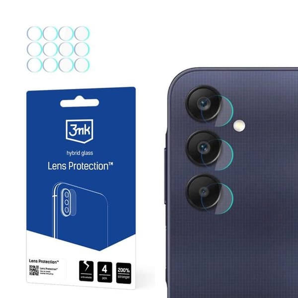 3MK Galaxy A25 5G  HybridGlass  Kameralinskydd - Transparent