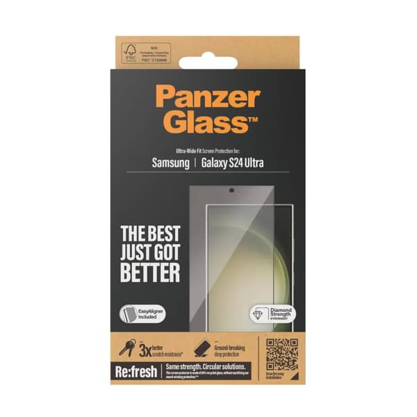 PanzerGlass™ | Skjermbeskytter - Ultra-Wide Fit | Galaxy S24 Ultra