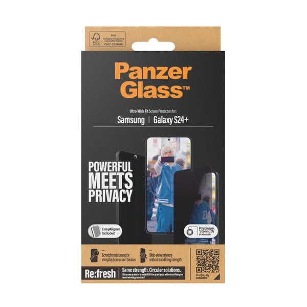 PanzerGlass™ | Privacy Edition - Skjermbeskytter - Ultra-Wide Fit | Galaxy S24+
