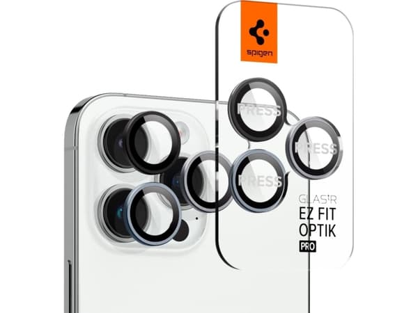 Spigen AGL06159, Linsebeskytter, Sort, Gjennomsiktig, Herdet glass, Apple, iPhone 14 Pro / 14 Pro Max