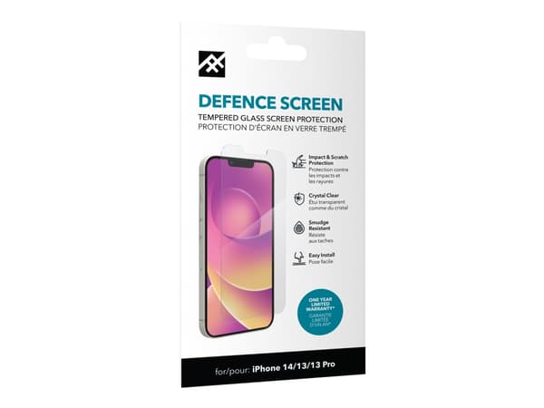 iFrogz Defence - Skärmskydd för mobiltelefon - glas - för Apple iPhone 13, 13 Pro