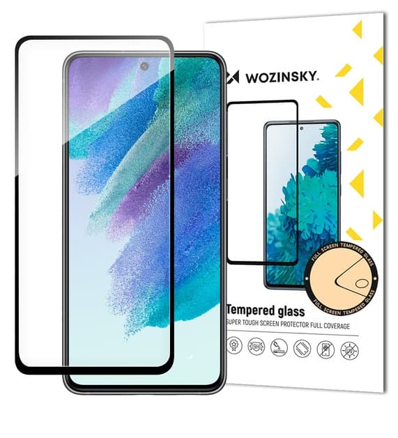Skärmskydd Samsung Galaxy S23 FE Härdat Glas Svart Ram