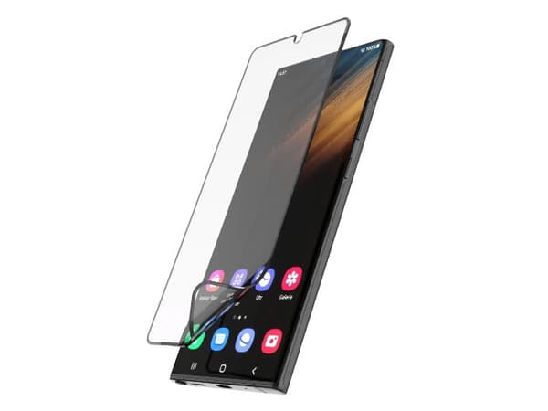 Hama Hiflex Eco, Samsung, Galaxy S24 Ultra, Slagtålig, Reptålig, Svart, Transparent, 1 styck