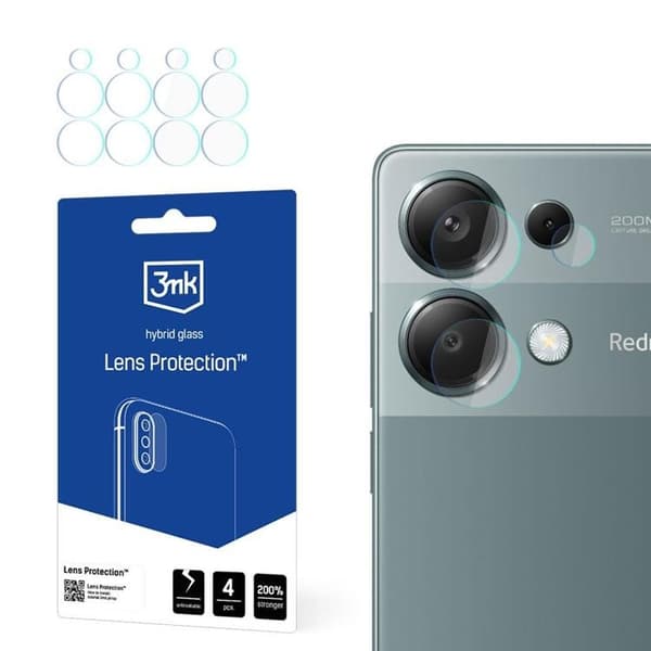 3MK Xiaomi Redmi Note 13 4G    Kameralinskydd - Transparent