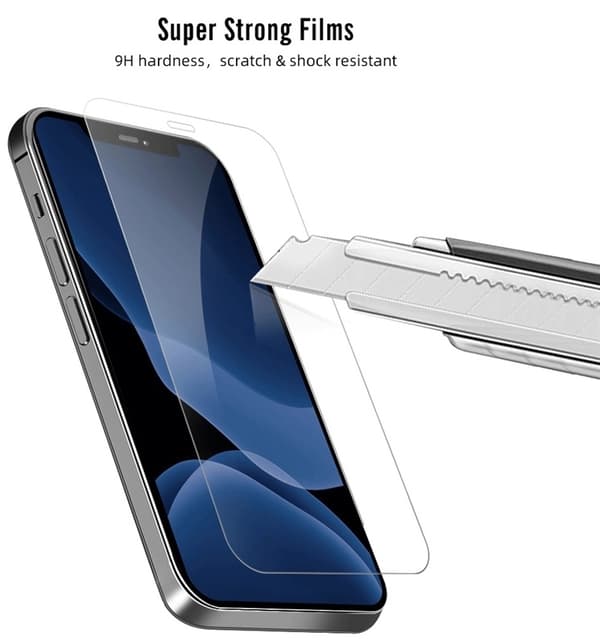 3-pakning Mr Yes Fulldekkende skjermbeskytter i herdet glass for iPhone 12 Pro Max