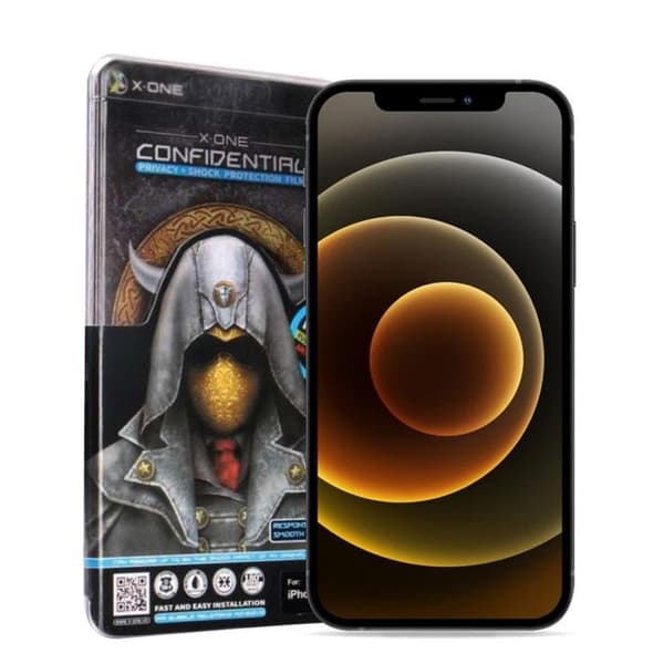 X-One iPhone 15 Pro Härdat Glas Skärmskydd Privacy - Svart