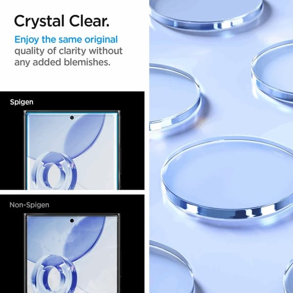 [2-Pack] Spigen Galaxy S24 Ultra Härdat glas Skärmskydd EZ-Fit