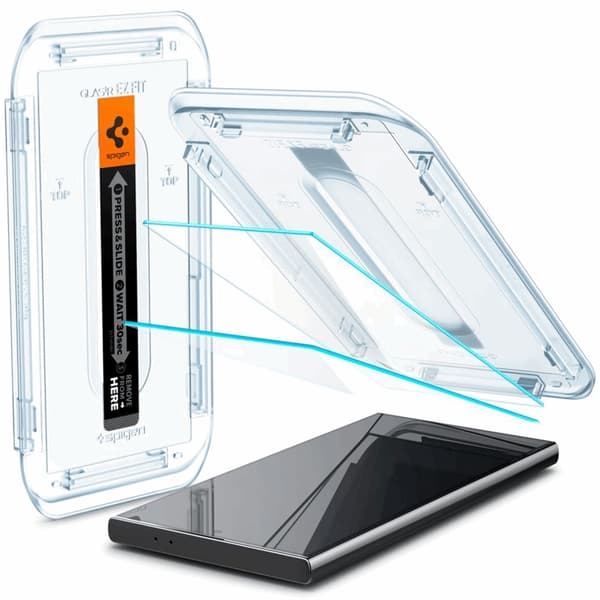 [2-Pack] Spigen Galaxy S24 Ultra Härdat glas Skärmskydd EZ-Fit