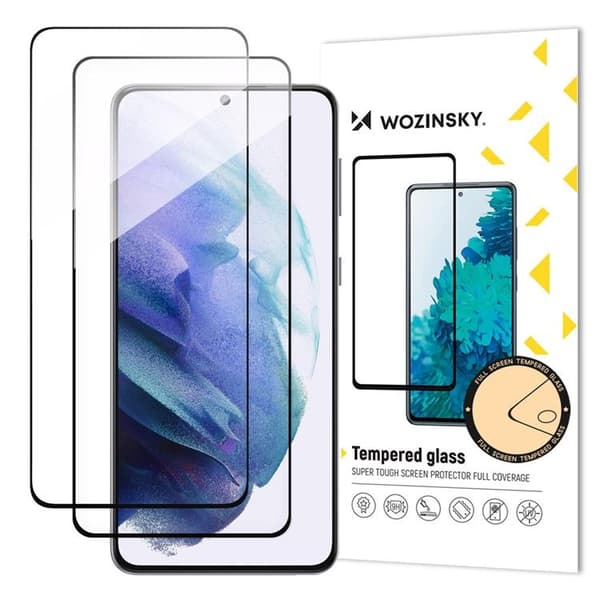 [2-Pack] Wozinsky Galaxy S23 Härdat Glas Skärmskydd 9H Full Glue - Clear