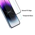 Miniatyrbild 4 av 7: [2-PACK] iPhone 15 Pro Max Härdat Glas Skärmskydd - Svart