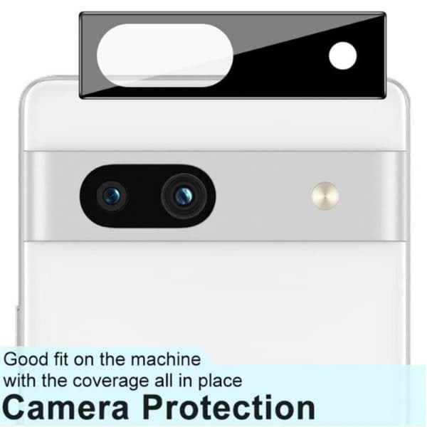 IMAK Google Pixel 7A Kameralinsskydd i Härdat glas - Svart