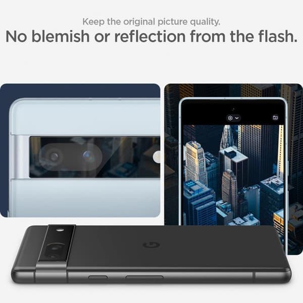 Spigen Google Pixel 7A Kameralinsskydd i Härdat glas - Svart