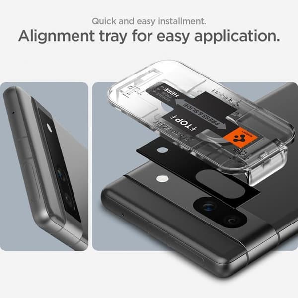 Spigen Google Pixel 7A Kameralinsskydd i Härdat glas - Svart