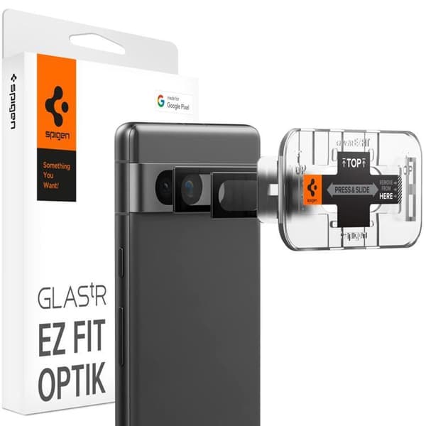 Spigen Google Pixel 7A Kameralinsskydd i Härdat glas - Svart