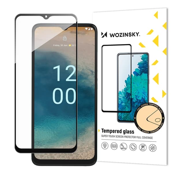 Wozinsky Nokia G22 Härdat Glas Skärmskydd Full Glue - Svart