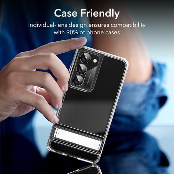 ESR Galaxy S23/S23 Plus Kameralinsskydd i Härdat Glas - Silver