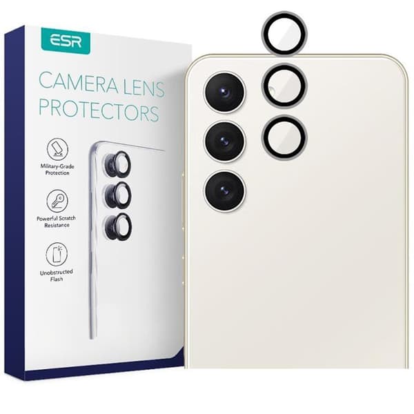 ESR Galaxy S23/S23 Plus Kameralinsskydd i Härdat Glas - Silver