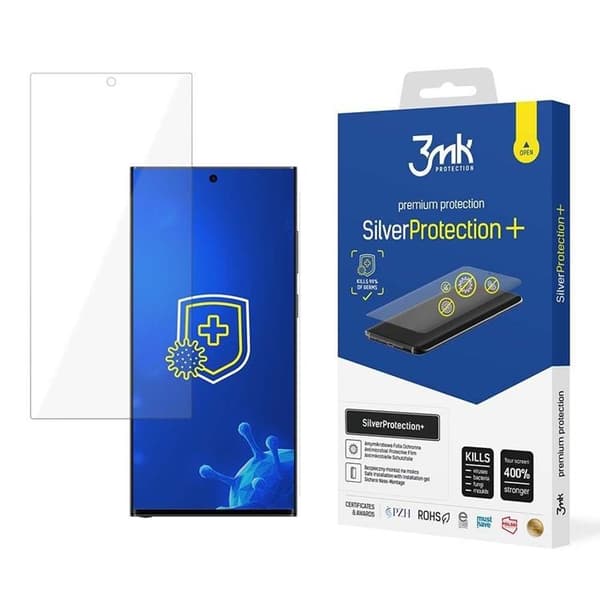 3mk Galaxy S23 Ultra Plastfilm skärmskydd Silver Protection+
