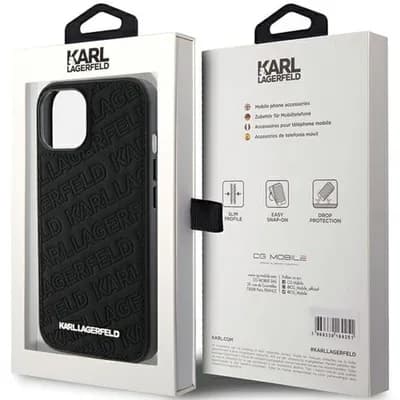 Karl lagerfeld iPhone 15 Plus Mobilskal Quilted Pattern - Svart