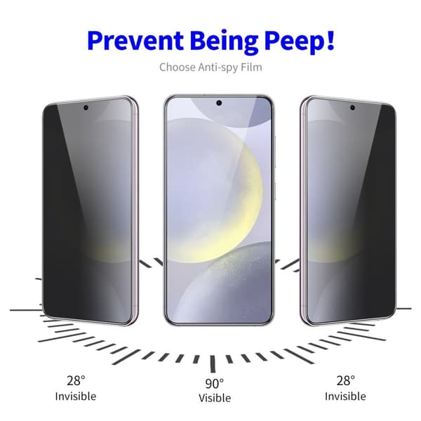 ENKAY Til Samsung Galaxy S24+ Anti-Spion Skærmbeskytter