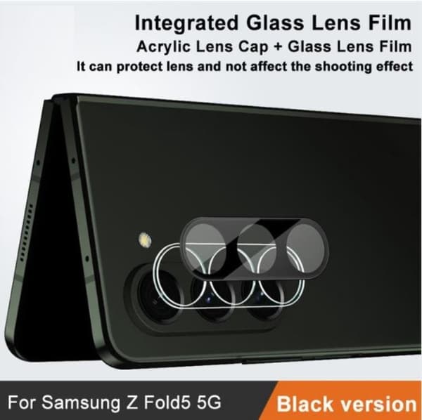 [1-PACK] Galaxy Z Flold 5 Kameralinsskydd i Härdat glas - Svart