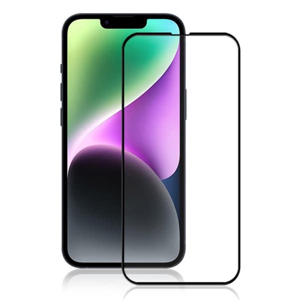Mocolo iPhone 15 Plus Härdat Glas Skärmskydd Silk Printing - Svart