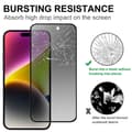 Miniatyrbild 3 av 5: BOOM [2-Pack] iPhone 15 Plus Härdat Glas Skärmskydd Privacy - Svart