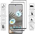Miniatyrbild 4 av 8: [2-PACK] Google Pixel 8 Härdat Glas Skärmskydd - Svart
